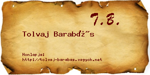 Tolvaj Barabás névjegykártya